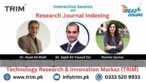 Read more about the article Research Journal Indexing: A detailed session by Dr. Asad Ali Shah